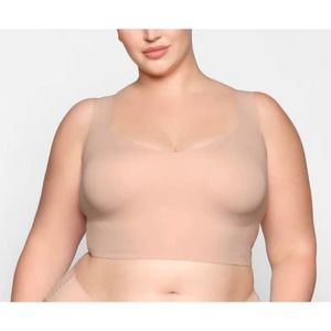 NWT new skims 3X SKIMS Naked Plunge Longline Bra Sand